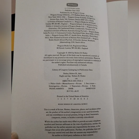 Robert B Parker "Night and Day" A Jesse Stone Novel # 8 Hardback Book - Picture 7 of 8